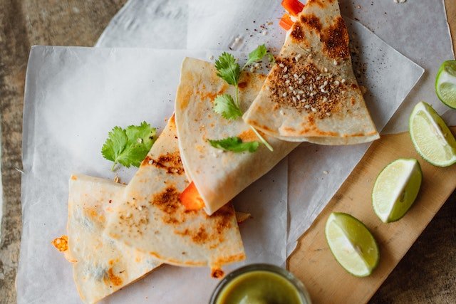 Quesadillas al curry