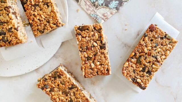 Barritas de avena y chocolate