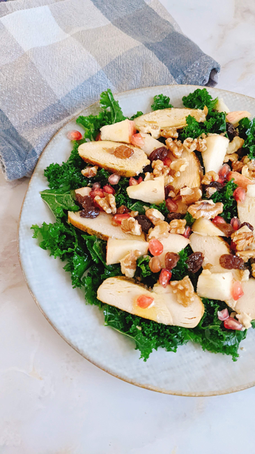 Ensalada de kale y pollo receta