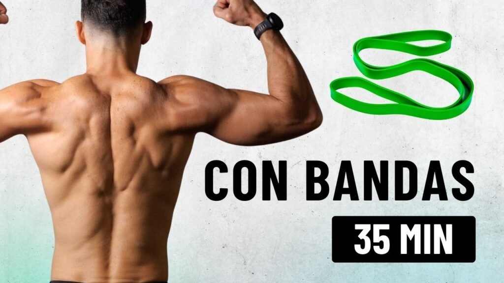 Rutina de espalda y hombros con banda elástica